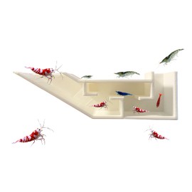 3DAquaticSolutions Aquarium Shrimp Party Tunnel, Includes Exquisite VIP Room and Two Entrances, Tunnel Cave for Shrimplets to Rest and Hide, Decor Hideaway Tunnel Made from Canada (White)