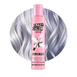 Crazy Color Tinte para el cabello, vegano y libre de crueldad, tinte temporal para cabello preaclarado o rubio, no requiere peróxido ni desarrollador (plateado)