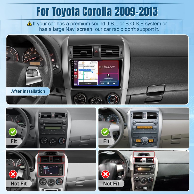 Naifay Android Car Sereo for Toyota Corolla 2009 2010 2011