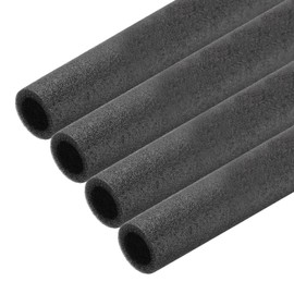 Rebower 4pcs Pipe Insulation Foam Tube 20x30mm 2ft Heat Preservation Foam Pipe [for Copper Water Pipe Freeze Protection] - Black