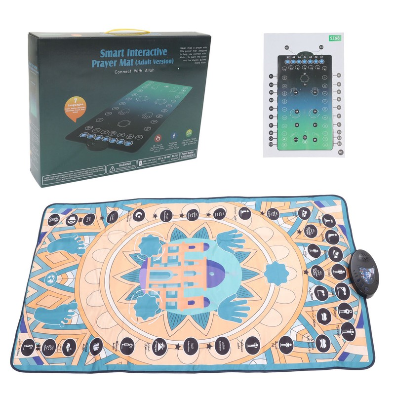 Electronic Muslim Prayer Mat 7 Languages Smart Touch Sensitive Educational