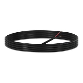 Yuanjoy 2 Core Black 3 Metre Car Cable, 0.5 mm² Multi-Core Trailer Cable, 12 V 24 V 48 V Vehicle Cable, for Camping Cables, Caravans, Trucks, Industrial