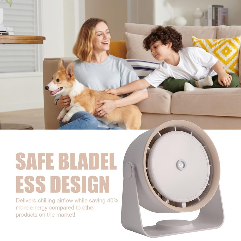 Sherum Coldeez Cooling, Desktop Wall Mounted Bladeless Fan, Touch Digital