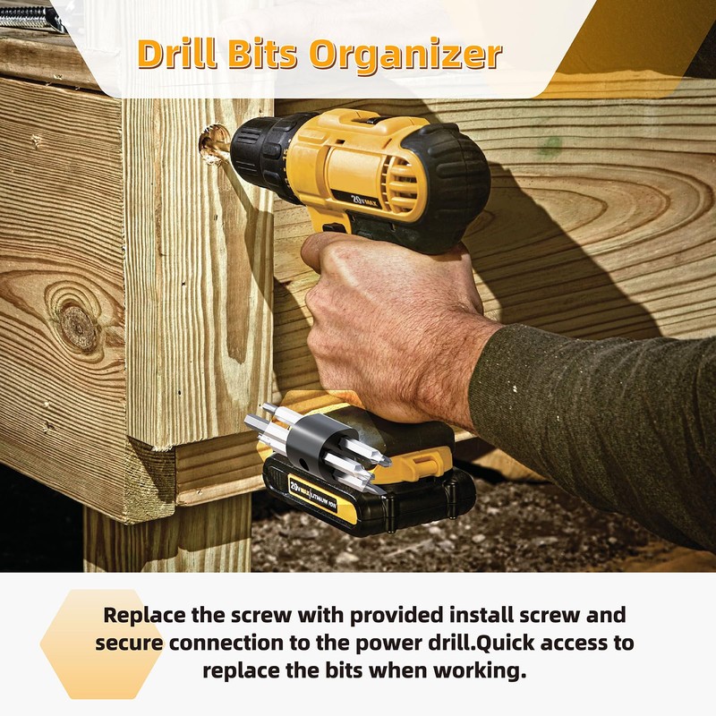 20V Drill Bit Holder Compatible with ‎DeWalt Impact Driver Tool