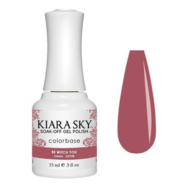 KIARA SKY Gel Polish | Soak-Off All In One 0.5 fl oz | G5108 Be Witch You (Burnt Mauve Shade)