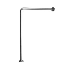 HomeStock Coastal Cool Stainless Steel Floor to Wall Grab Bar - Size:30X33