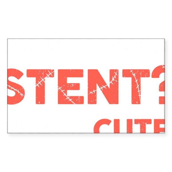 CafePress Open Heart Surgery Survivor Cute Stent Rec Sticker Rectangle
