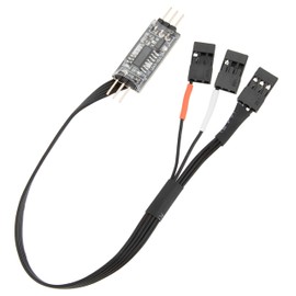 MEUS Racing 4WS Four-Wheel Steering Control Line Upgrades with Control Board and Servo Control Lines, Suitable for 4WS RC Crawler Car SCX10, TRX4, SCX24 TRX4M etc.