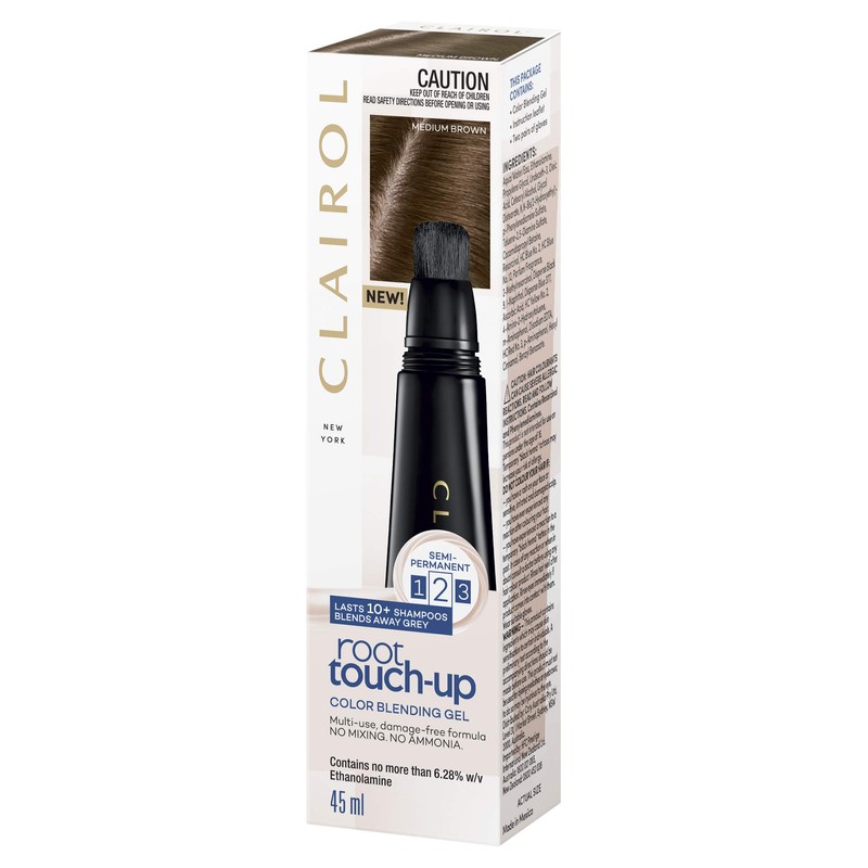 Clairol Root Touch-Up Colour Blending Gel, 5 Medium Brown, Blends