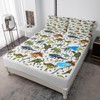 BSNTHO Dinosaur Waterproof Mattress Pads Set Jurassic Dinosaur Printed Full