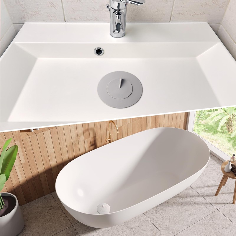 Bathtub Stopper,3pcs 2-in-1 Bathtub Drain Hair Catcher,Silicone Kitchen Bathroom Shower