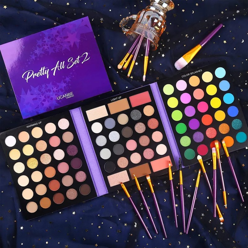 Kit De Maquillaje Profesional Paleta De Maquillaje+cepillos Desnudo