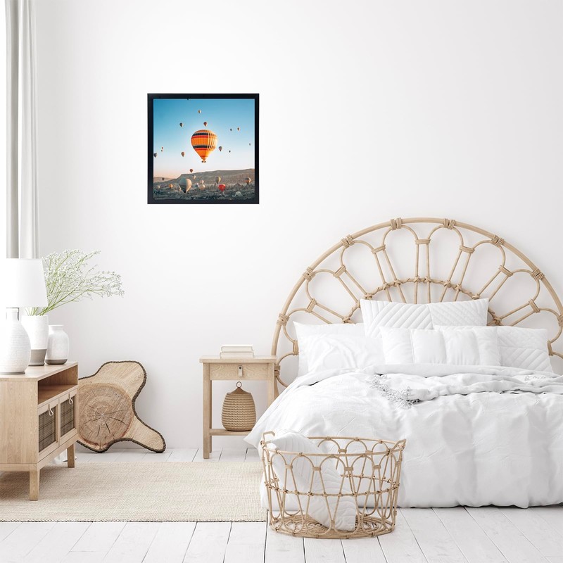JCJMY 10x10 Picture Frame Black for Wall Hanging, Wall Mounting