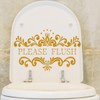 DIDOSOFT Vintage Lace Letters Toilet Cover Sticker Decals,Flower leaf bird