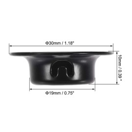 sourcing map Round Air Vents, Fit 0.75" Dia. Hole, Flat Circle Mesh Airflow Louver for Kitchen Cabinet Shoebox Wardrobe, Stainless Steel, Black Pack of 5