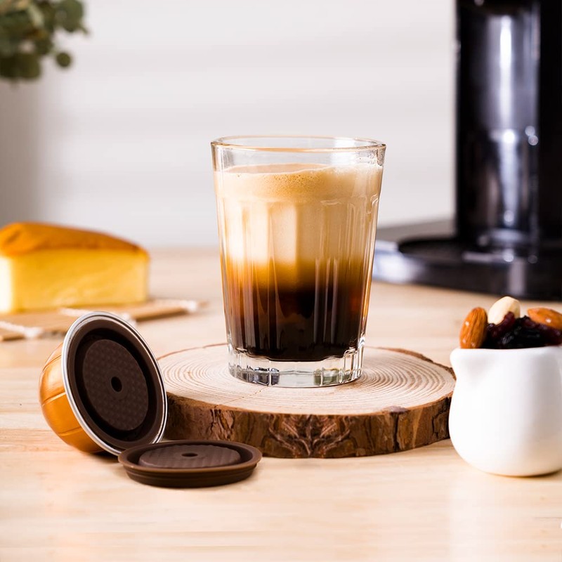Reusable Coffee Capsule Lids Discs Refillable Pod for VERTUOLINE &