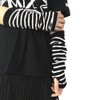 Ro Rox Gothic Striped Arm Warmers Fingerless Thumb Hole Elbow