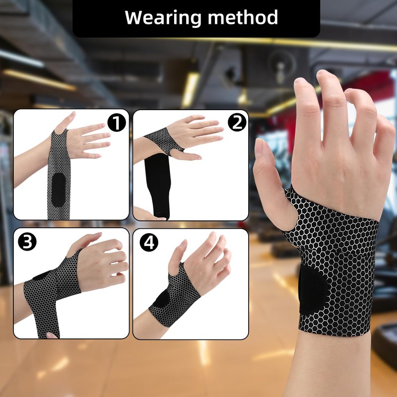 Offtrte 2 Pack Ultra Thin Wrist Support and Compression Wraps