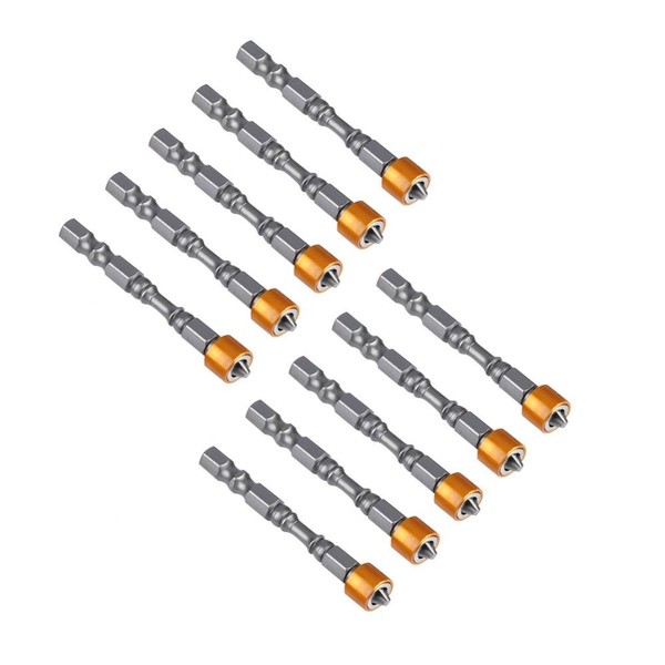 Hilitand 10 Pcs/Set Drywall Cutter Bits Screwdriver Bits PH2 Anti-Slip