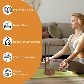 Incense Holder for Sticks, Upside Down Incense Stick Holders, Wooden Incense Burner Ash Catcher Catching for Yoga Meditation Spa Home Decor (10.23 * 3.45In)