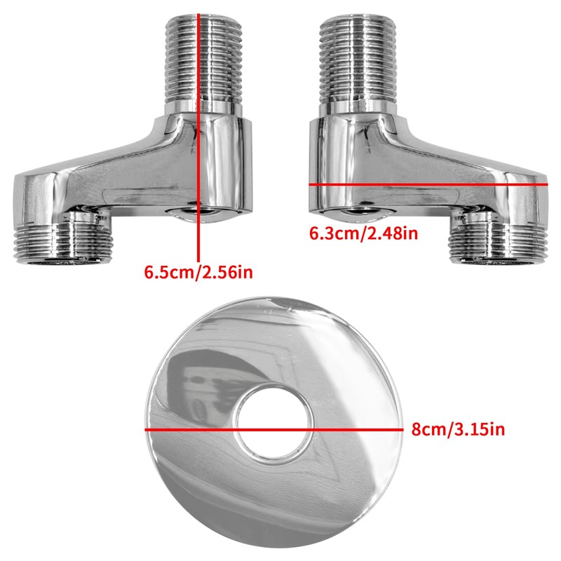 Miayaya 1 Pair of Faucet Adjustable Swing Arms Solid Brass