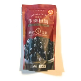 wufuyuan black sugar flavor tapioca pearls 8.8 Oz(2 Pack)黑糖味珍珠粉圓