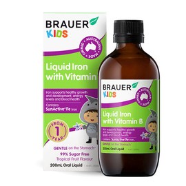 Brauer Kids Liquid Iron with Vitamin B 200mL