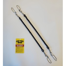 Fish Thief Heavy Duty Downrigger Snubber Twin Pack, Black