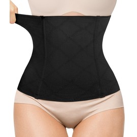 LODAY 2 in 1 Postpartum Recovery Belt,Body Wraps Works for Tighten Loose Skin Black