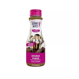 Jordan's Skinny Mixes Keto-Friendly, Sugar-Free, Gluten-Free, Zero Calories, Zero Carbs Double Fudge Sauce for Ice Cream, Lattes, Cakes, Milkshakes 12 oz | Pack of 2