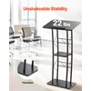 VEVOR Podium Stand, 47-Inch Metal Lectern, Curved Standing Podium with