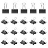 80pcs Binder Clips, 15mm Black Metal Binder Clips, Small Bulldog