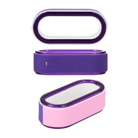 TOOLS FOR BEAUTY 3-sided oval cosmetic tool purple nail buffer block manicure pedicure, 3 ways in one block
