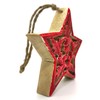 DARO DEKO Wooden Star Hanger with Cord Red Brown 14