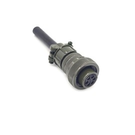 MS3106A14S-6S Industrial Circular Connector, MIL-DTL-5015 Series Threaded Connector 6 Pin Contacts Solder Female Connectors Straight, 14S Shell Size for Industrial