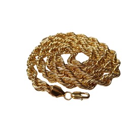 Gold Filled 18K Rope Chain Necklace for Men, 6MM Wide, 24Inch(61CM) Length