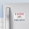 CafePress I Love Fire Ants Rectangle Magnet, 3"x2" Refrigerator Magnet