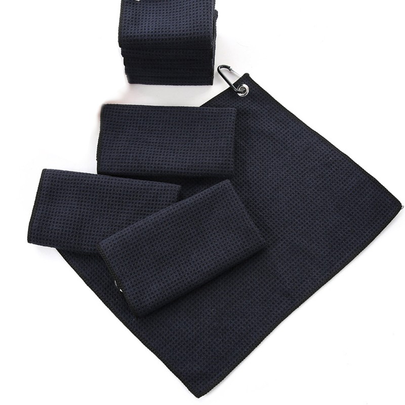 5 Pcs Microfiber Towel with Hook Cleans Clubs Balls Hands