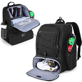 GOBUROS Pickleball Bag for 4 Paddles with Shoe Compartment, Pickleball Backpack with Fence Hook for Pickleball Accessories, Pickleball Bags for Men and Women, Bag Only, Black