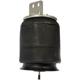 Dayton Parts 452-1190L Air Spring, Rolling Lobe, Composite Piston, 14.17" Static Height, 9" Top Plate Diameter, 10" Piston Diameter, Two Stud w/Bracket Top Plate, One Stud Piston