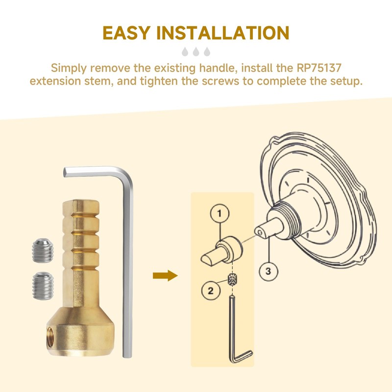 Aigemsi (2-Pack) RP75137 Shower Valve Extension Kit for 3 and