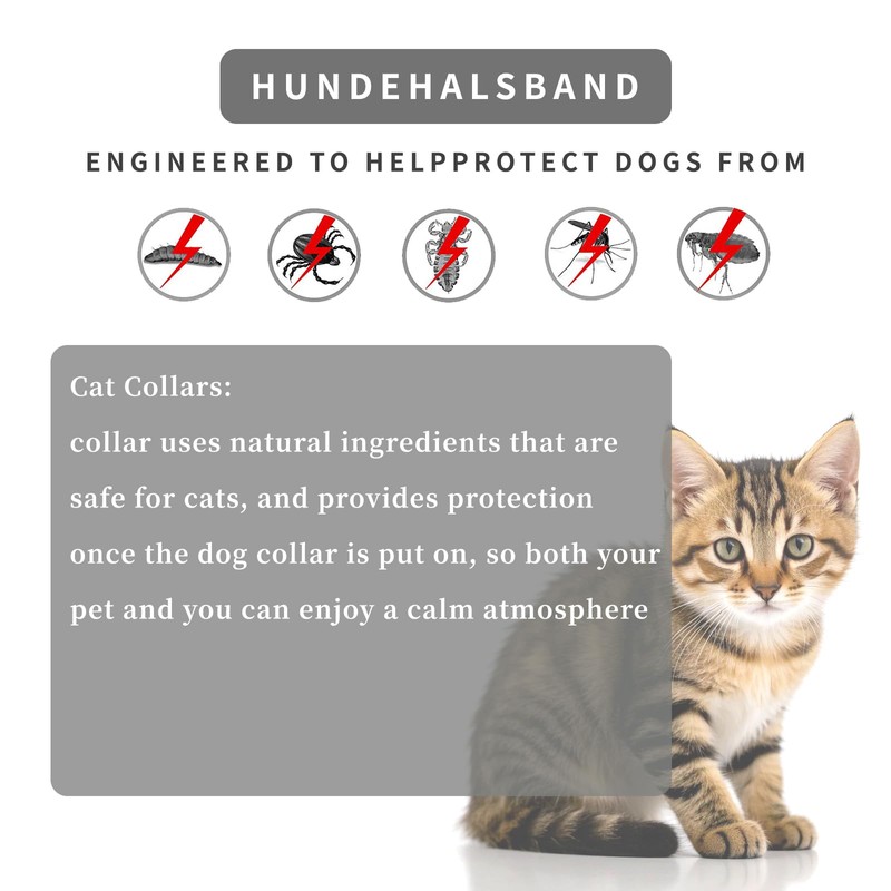 2 pcs Cat Collars,Infection Defense,Safe,Waterproof and Adjustable Cat Collars,Contains Natural