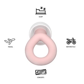 Earplugs for Sleeping, 33db Noise Canceling Ear Plugs, Waterproof Reusable Noise Canceling Earplugs for Concerts, Motorcycles, Travel and Hearing Protection - 8 Ear Tips in XS/S/M/L, Pink