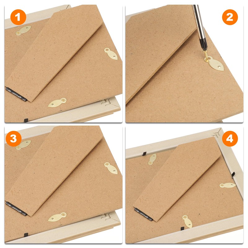 Sourcing Map 100Pcs Picture Frame Backing Hardware Clips with Screws