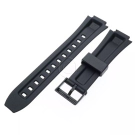 Casio Genuine Casio Watch Band MW600 MW600B MW-600E MW-600F Black Rubber Resin Strap
