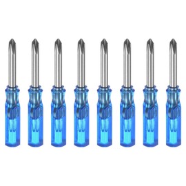 QUARKZMAN PH1 Mini Cross Screwdriver Set Small Screwdriver Set 3 mm Magnetic Cross Head 45 mm Length Precision Mechanic Screwdriver Set for Repair Tool Set, Blue, Pack of 8