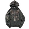 MLAFE Unisex Dark Grey Graphic Print Sweatshirt with Hooded Neck
