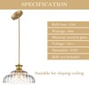 HYDELITE Vintage Glass Pendant Lights Kitchen Island Gold Pendant Light