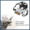 INFINAUTO Pair Bicycle Pedals with Toe Clip Foot Strap Reflective