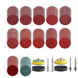 BEEK Pack of 2 3 Inch Sanding Discs Pads 75 mm with 4 Pieces 1/8 Inch & 1/4 Inch Shank, with 2 Pieces Sponge Pads, for Wood Furniture Painting, Automotive